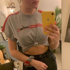 Vintage race car shirt with matching scrunchie
